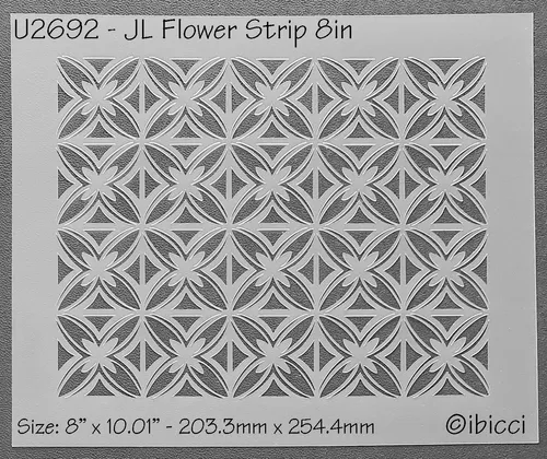 ibicci JL Samoan Flowers stencil 8"